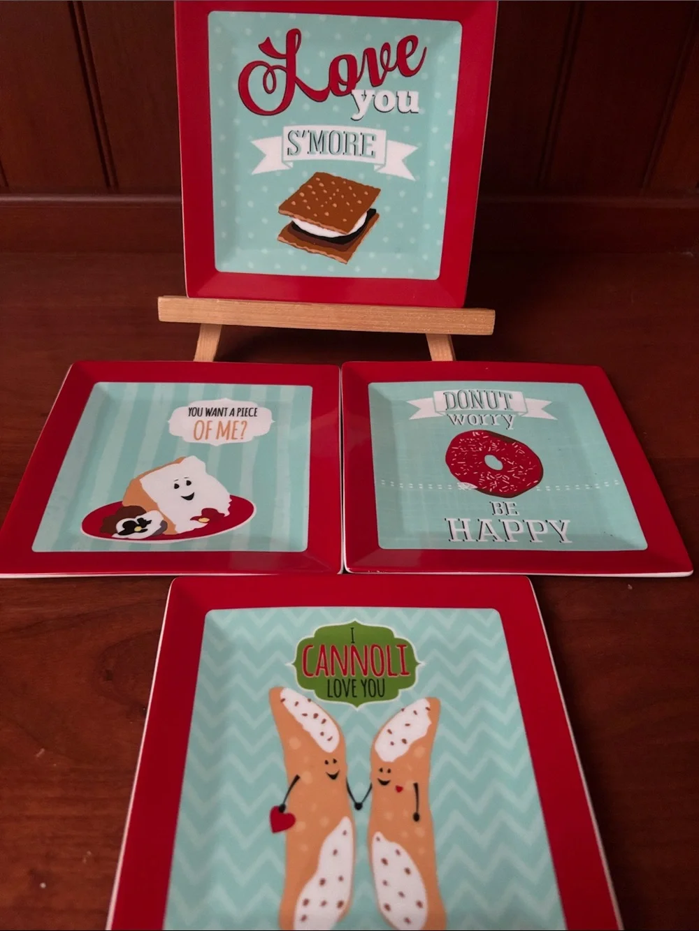 Set of 4 Art of Ginger Oliphant 4 Small Square 6
